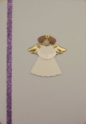 Lilac Angel (Handmade Christmas Cards)