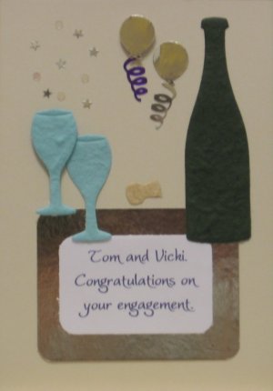 Champagne Celebration (Handmade Engagement Cards)
